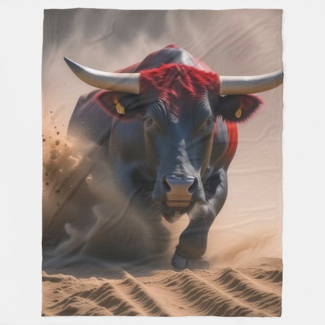 großer Stier Fleecedecke (Vorderseite)