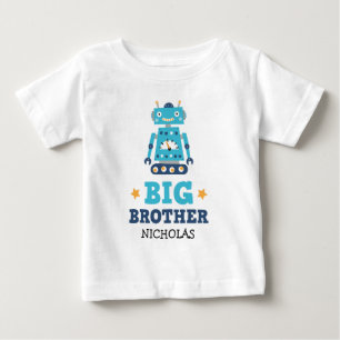 Grosser T - Shirt mit Retro-Roboter und Name