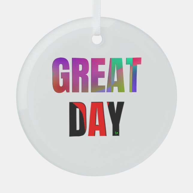 Großer Tag. Ornament Aus Glas (Vorderseite)