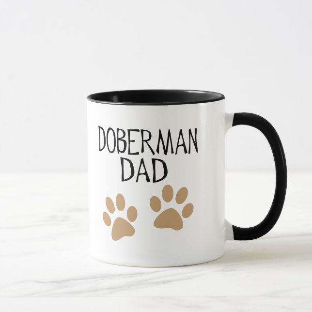 Großer Tatzen-Dobermann-Vater Tasse (Rechts)