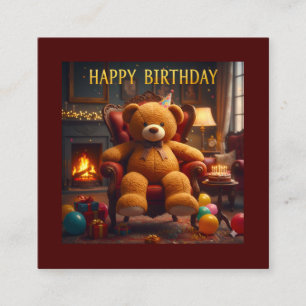 GROSSER TEDDYBÄR ZUM GEBURTSTAG BEGLEITKARTE
