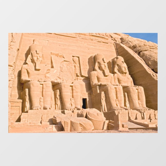 Großer Tempel von Abu Simbel - Ramses II - Ägypten Fensteraufkleber (Blatt)