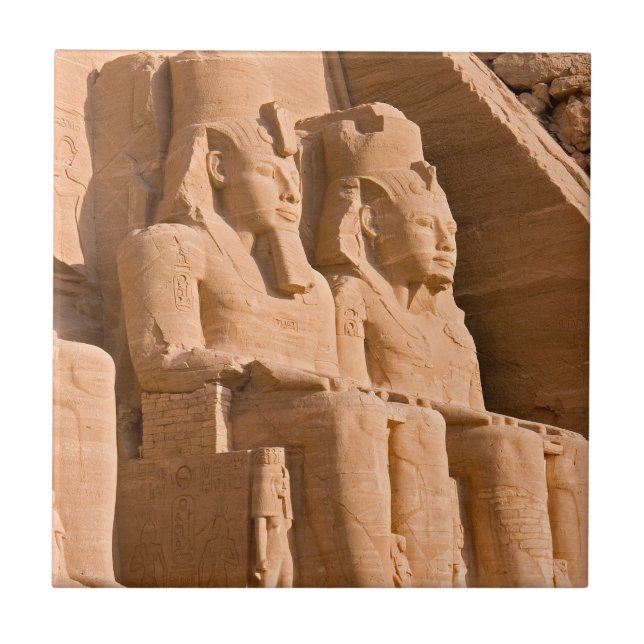 Großer Tempel von Abu Simbel - Ramses II - Ägypten Fliese (Vorderseite)