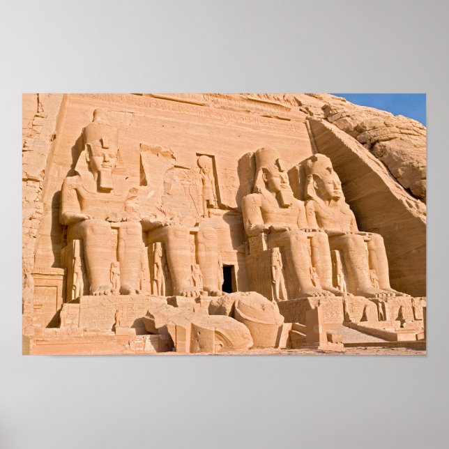 Großer Tempel von Abu Simbel - Ramses II - Ägypten Poster (Vorne)