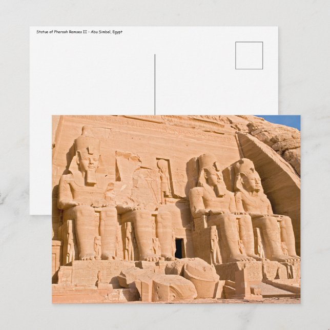 Großer Tempel von Abu Simbel - Ramses II - Ägypten Postkarte (Vorne/Hinten)