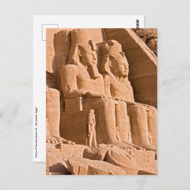 Großer Tempel von Abu Simbel - Ramses II - Ägypten Postkarte (Vorne/Hinten)