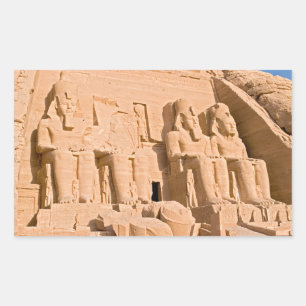 Großer Tempel von Abu Simbel - Ramses II - Ägypten Rechteckiger Aufkleber