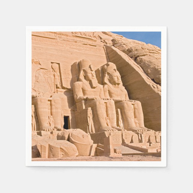 Großer Tempel von Abu Simbel - Ramses II - Ägypten Serviette (Vorderseite)