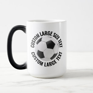 Großer Text & Fußball 443ml Maßgeschneiderter Hitz Verwandlungstasse