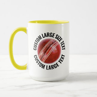 Großer Text GELB Combo 15oz Individueller Cricket Tasse