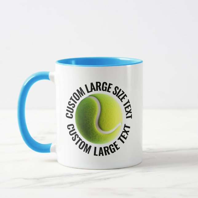 Großer Text HELLBLAU Combo 11oz Individueller Tenn Tasse (Links)