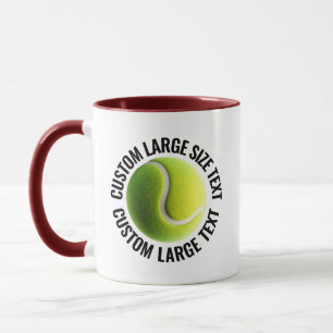 Großer Text MAROON Combo 11oz Individueller Tennis Tasse