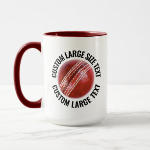 Großer Text MAROON Combo 15oz Custom Cricket Tasse