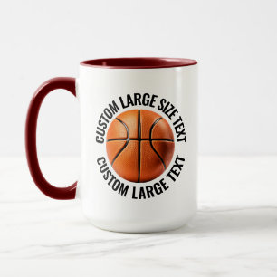 Großer Text MAROON Combo 15oz Individueller Basket Tasse