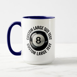 Großer Text NAVY BLAU Kombination 15oz Benutzerdef Tasse