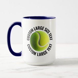 Großer Text NAVY BLAU Kombination 15oz Individuell Tasse