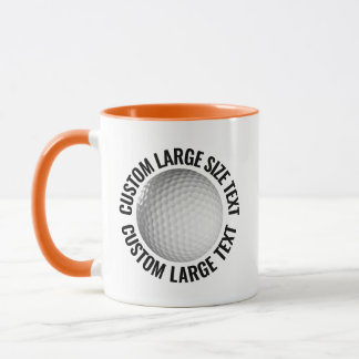 Großer Text ORANGE Combo 11oz Custom Golf Tasse