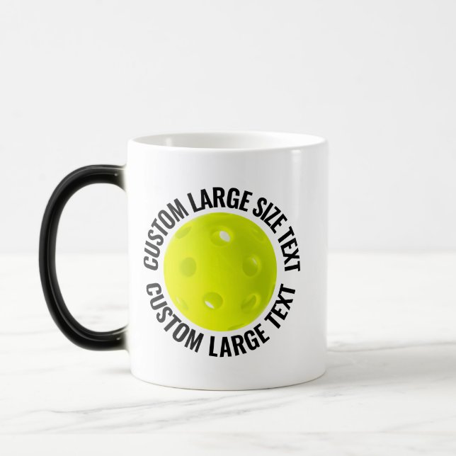 Großer Text & Pickleball 11oz Individuell Wärme ve Verwandlungstasse (Links)