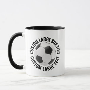 Großer Text SCHWARZ Combo 11oz Benutzerdefinierter Tasse