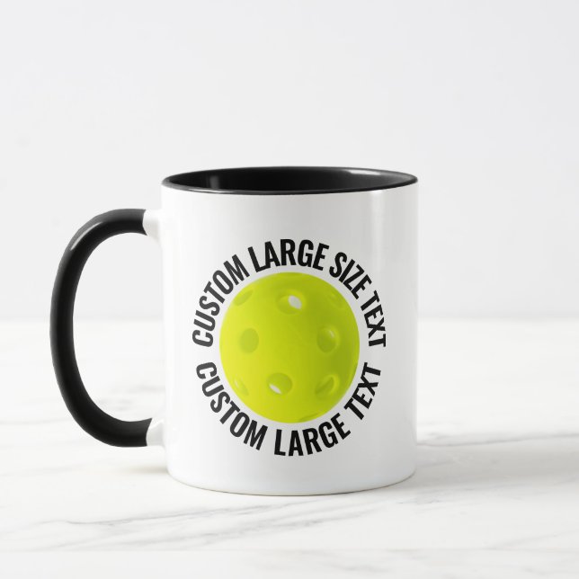 Großer Text SCHWARZ Combo 11oz Individueller Pickl Tasse (Links)