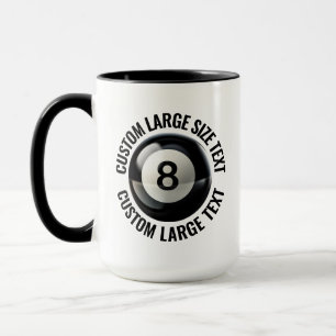 Großer Text SCHWARZ Combo 15oz Benutzerdefinierte  Tasse