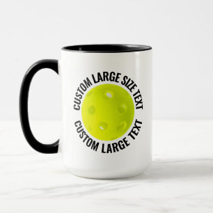 Großer Text SCHWARZ Combo 15oz Individuelles Pickl Tasse