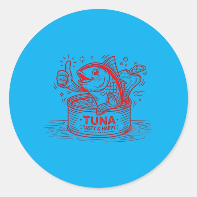 Großer Thunfisch Runder Aufkleber (Vorderseite)
