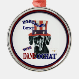 Großer toter politischer Humor Silbernes Ornament