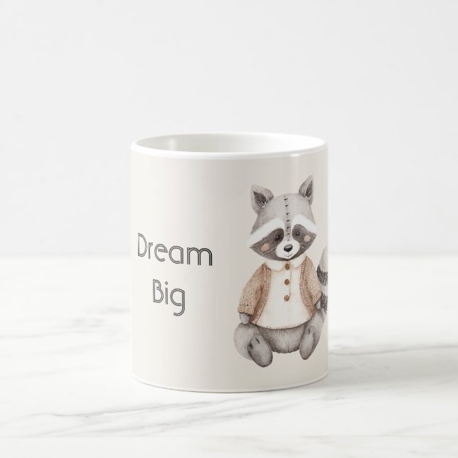 Großer Traum Waschbär Kaffeetasse (Mittel)