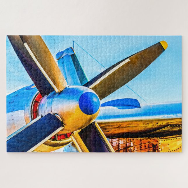 Großer Turboprop-Motor, Propeller Puzzle (Horizontal)