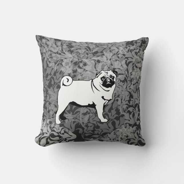 Großer und kleiner Mops Kissen (Vorderseite)