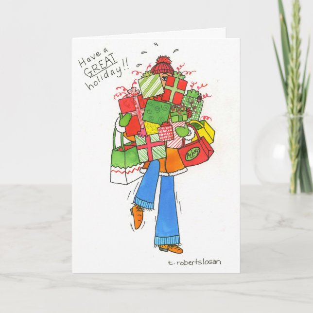 Großer Urlaub Feiertagskarte (Vorderseite)