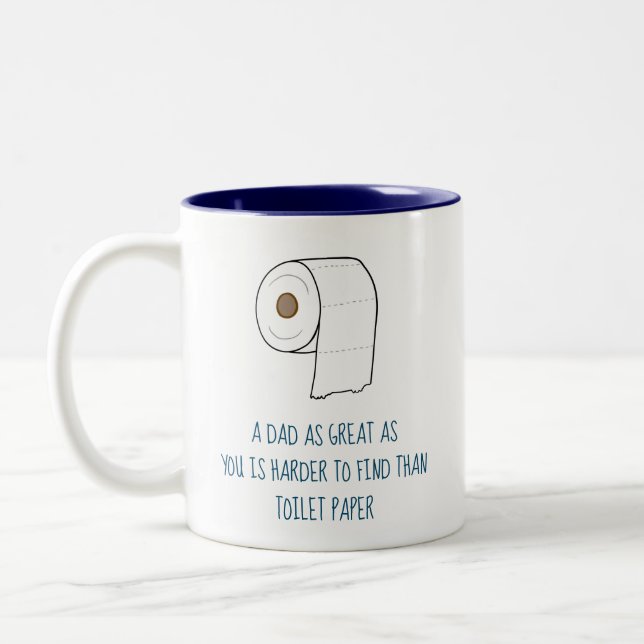 Großer Vater Funny Gift Vathers Day von Son Daught Zweifarbige Tasse (Links)