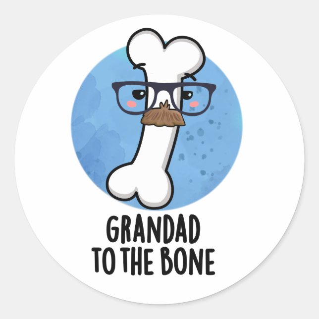 Großer Vater zum Knochenknacken Großvater Pub Runder Aufkleber (Vorderseite)