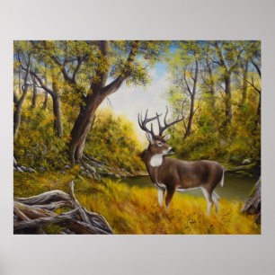 Großer Vati-Rotwild-Druck Poster