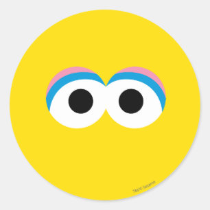 Großer Vogel großes Gesicht Runder Aufkleber