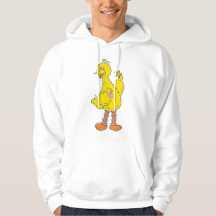 Großer Vogel hält Weihnachtsbaumschmuck Hoodie
