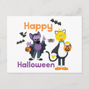 Großer Vogel und Graf Frohes Halloween Postkarte