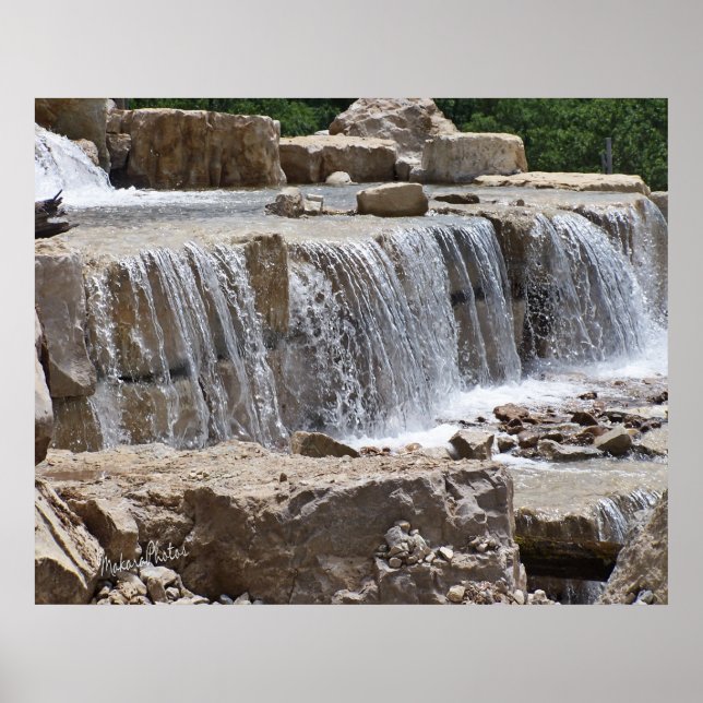 Großer Wasserfall - Druckgröße anpassen Poster (Vorne)