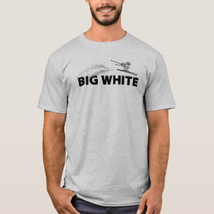 Großer Weißer British Columbia Skispringer T-Shirt