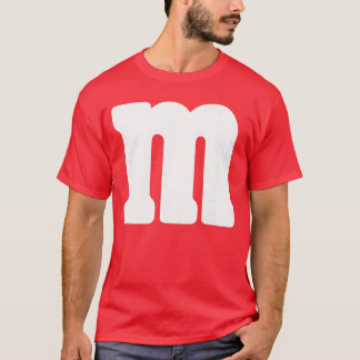 Großer weißer Buchstabe m Halloween Weihnachten Da T-Shirt