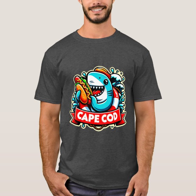 Großer weißer Cape Cod 3 T-Shirt (Vorderseite)