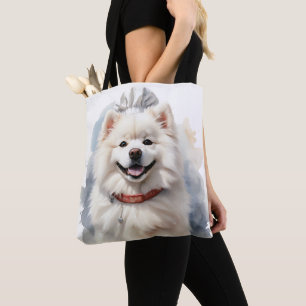GROSSER WEISSER FLÜFFE SAMOYED HUND
