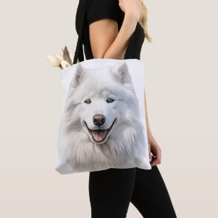 GROSSER WEISSER FLÜFFE SAMOYED HUND
