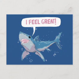Großer Weißer Hai fühlt sich großartig an Postkarte