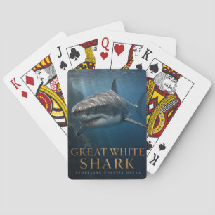 Großer Weißer Hai Küstenozean TIERE Spielkarten