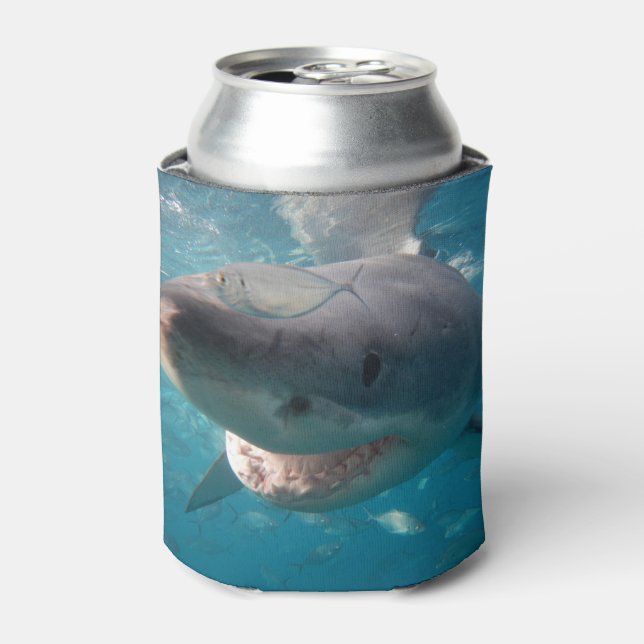 Großer Weißer Hai Naher unter Wasser Cooler Dosenkühler (Kanne Vorderseite)