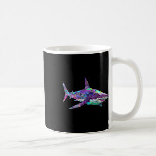 Großer Weißer Hai Polygon Angeln Scuby Tauch Hai-L Kaffeetasse