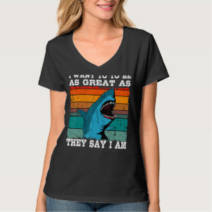 Großer Weißer Hai Retro Vintage größter Raubfisch T-Shirt