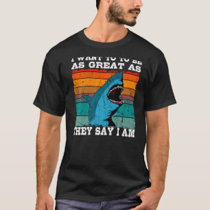 Großer Weißer Hai Retro Vintage größter Raubfisch T-Shirt